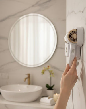 Milinda Professional Wall-Mounted Hair Dryer | High-Efficiency Bathroom Styling Station