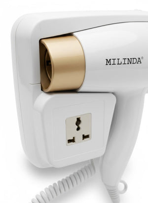 Milinda Professional Wall-Mounted Hair Dryer | High-Efficiency Bathroom Styling Station