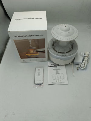 Aesthetic mushroom-shaped rain cloud humidifier with 7-color LED lights and aromatherapy mist